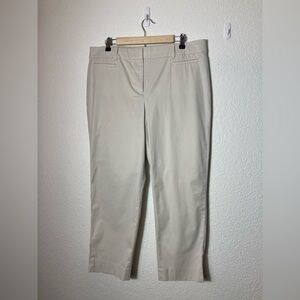 Talbots the perfect crop light khaki pants size 14